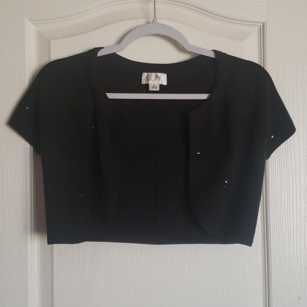 Loft sequin black shrug